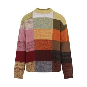 DRIES VAN NOTEN Patchwork Knit Sweater Men MULTICOLOUR Sweaters & Cardigans